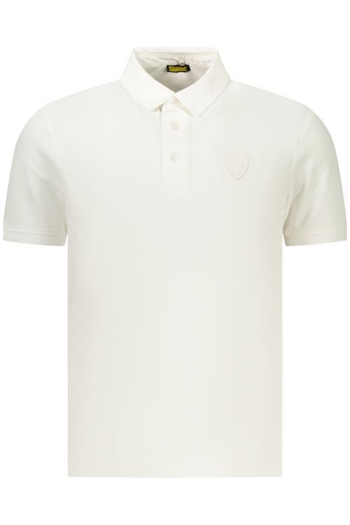 Blauer Apparel férfi rövid ujjú galléros póló, fehér