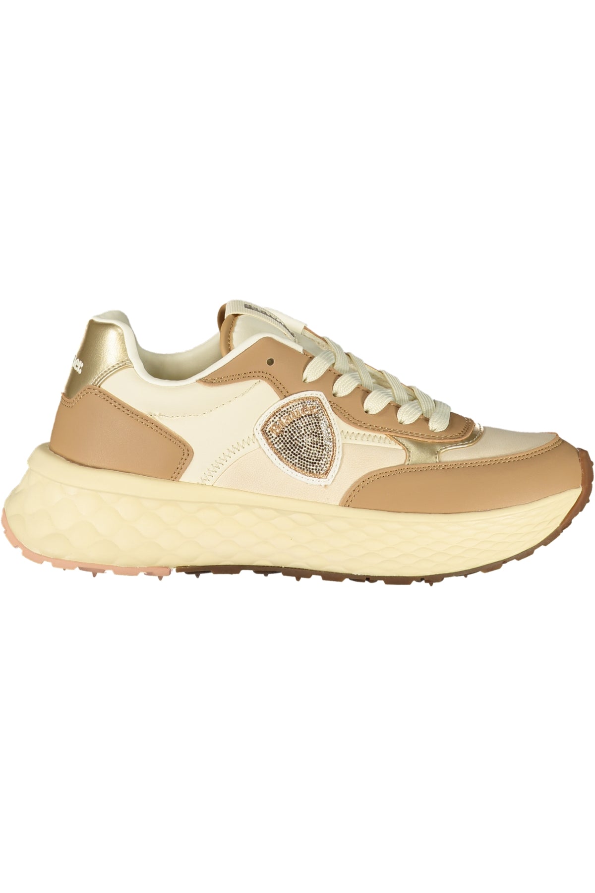 Blauer női sneaker, barna