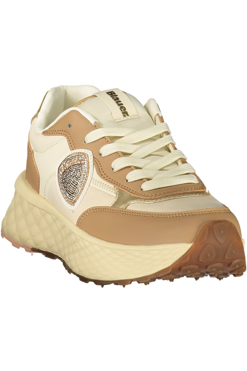 Blauer női sneaker, barna