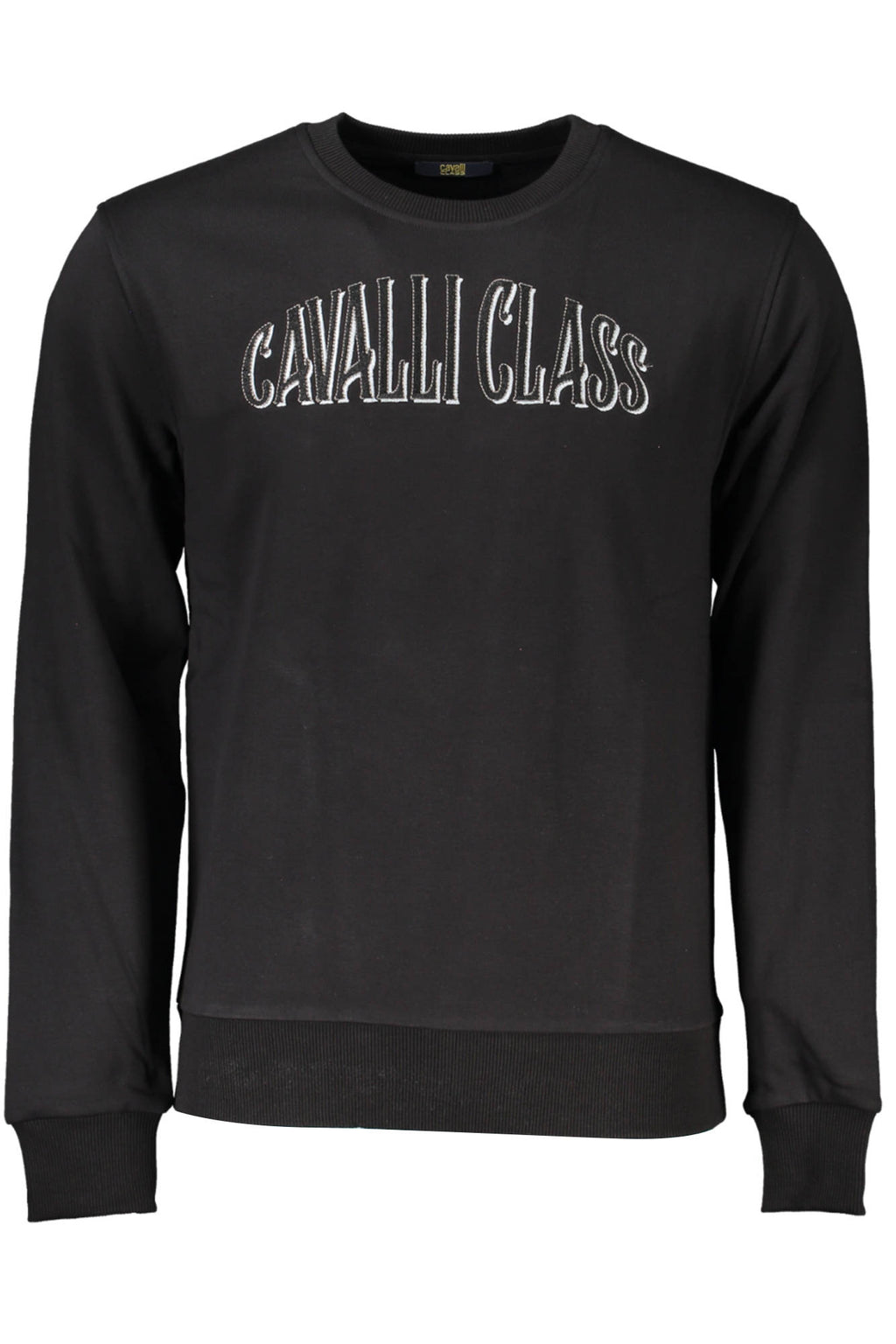 Cavalli Class galléros póló cipzár nélkül fekete férfi
