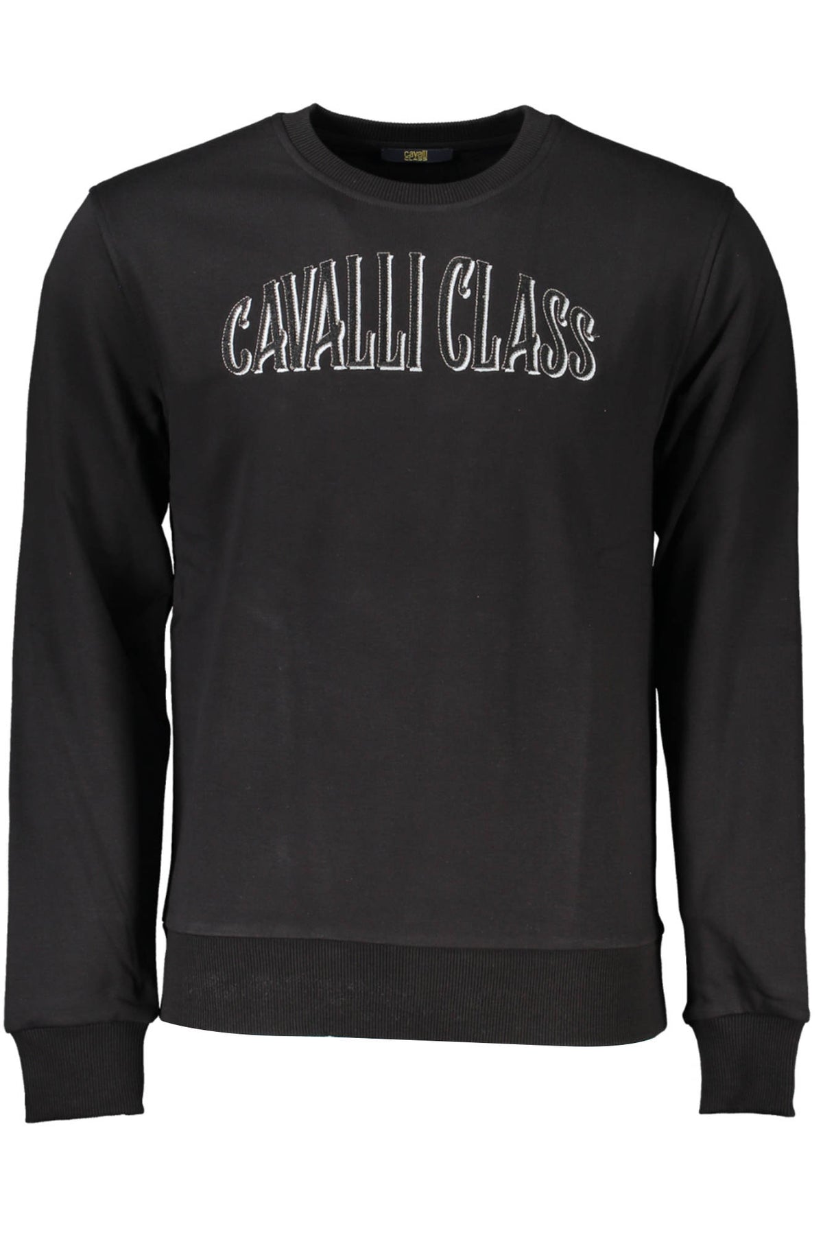 Cavalli Class galléros póló cipzár nélkül fekete férfi