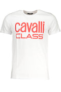 Cavalli Class férfi rövid ujjú póló, fehér