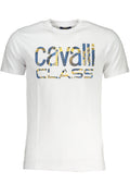 Cavalli Class férfi rövid ujjú póló, fehér