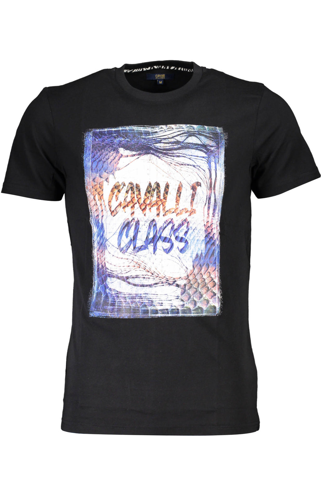 Cavalli Class rövid ujjú férfi póló fekete