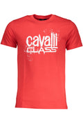 Cavalli Class férfi rövid ujjú póló, piros
