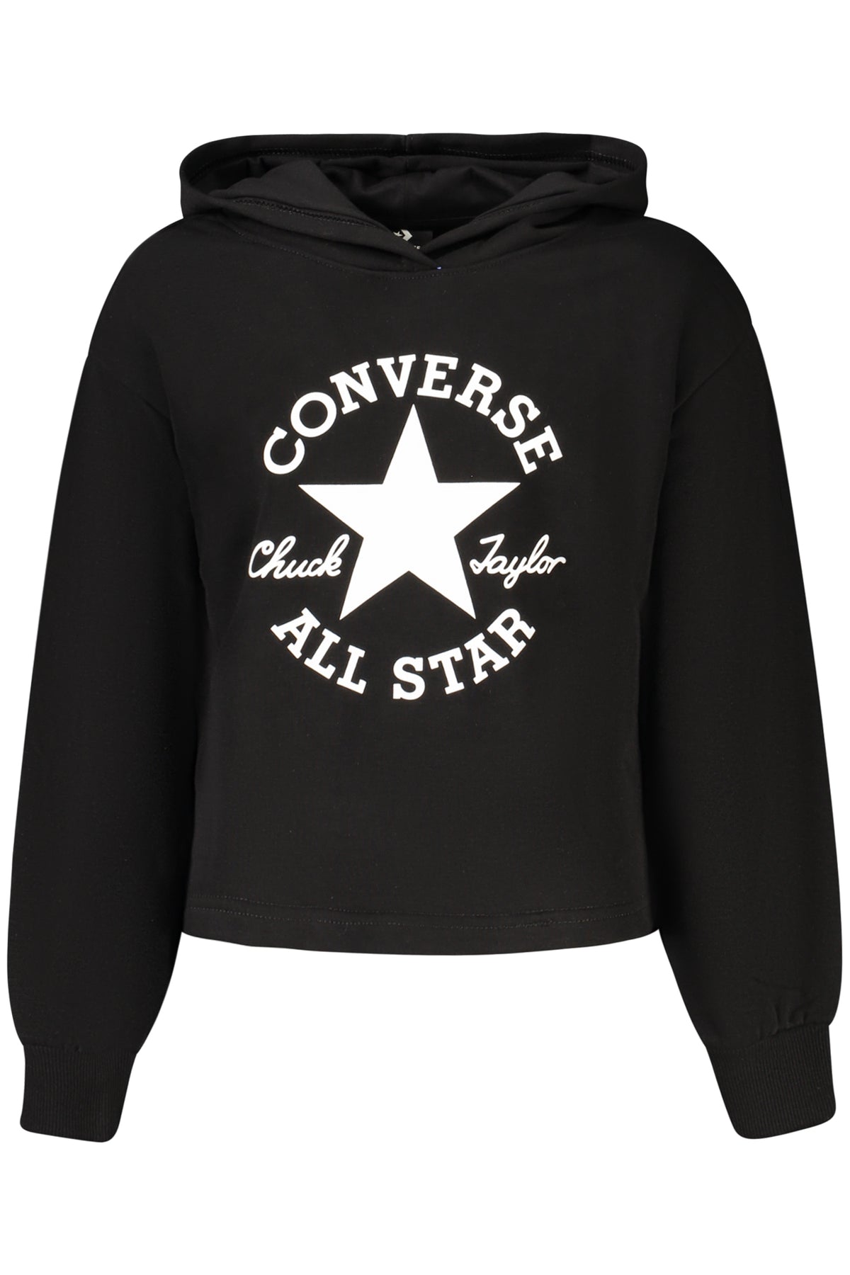 Converse lányka cipzáras kapucnis pulóver, fekete