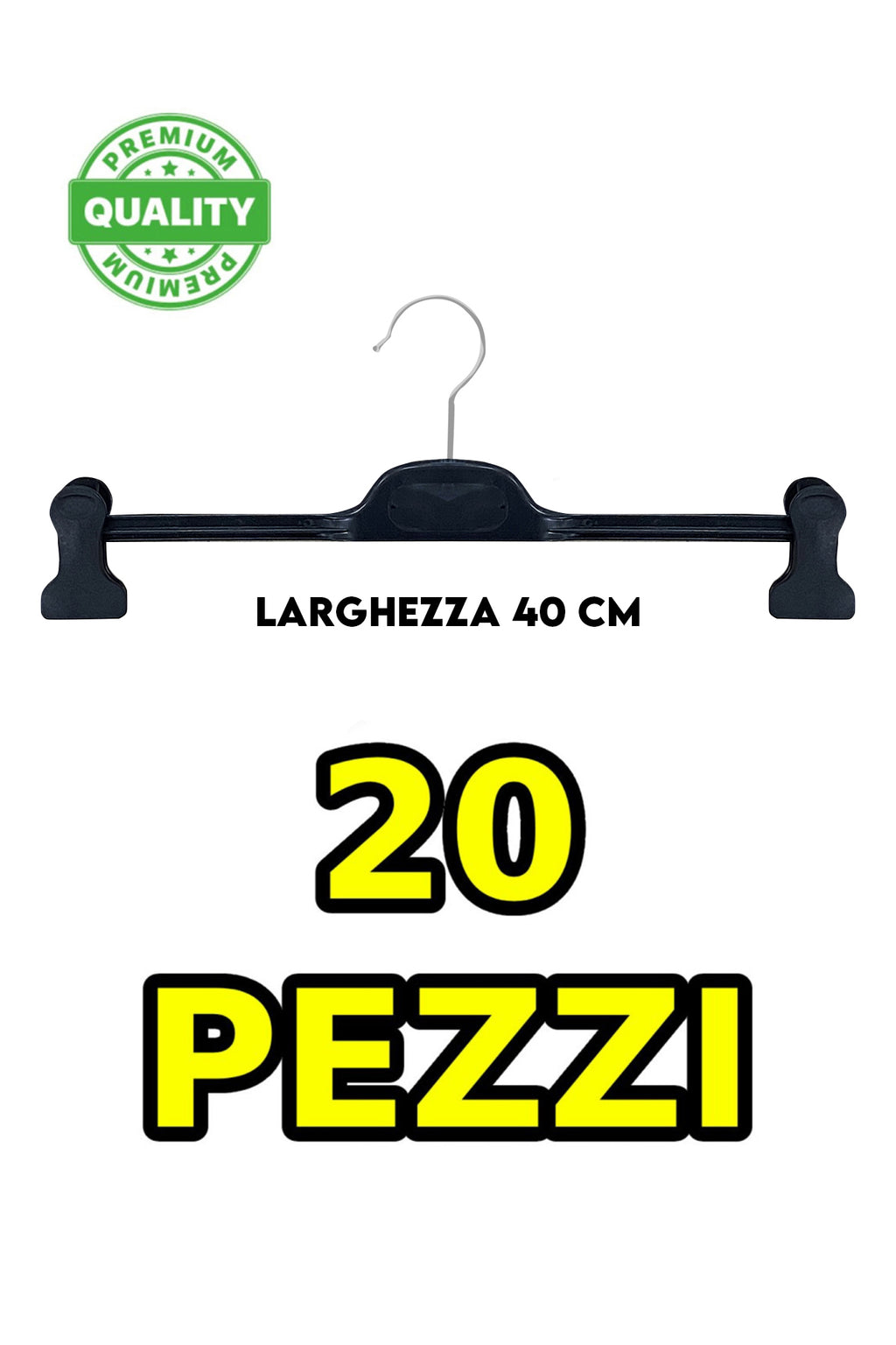 Grucce férfi nadrágvállfa, fekete