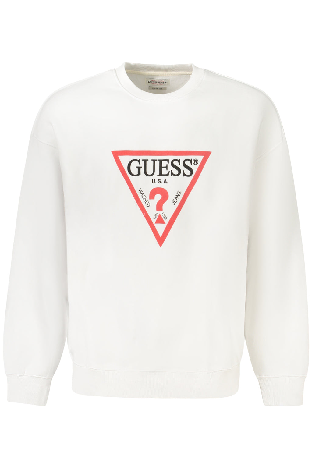 Guess Jeans férfi pulóver, fehér