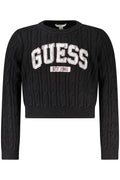 Guess Jeans lány kötött pulóver, fekete