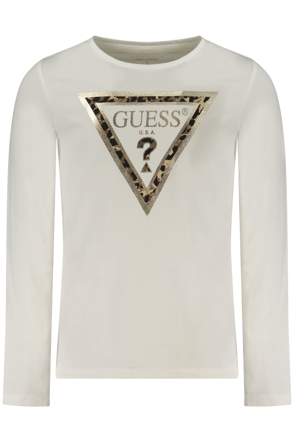 Guess Jeans lány hosszú ujjú póló, fehér