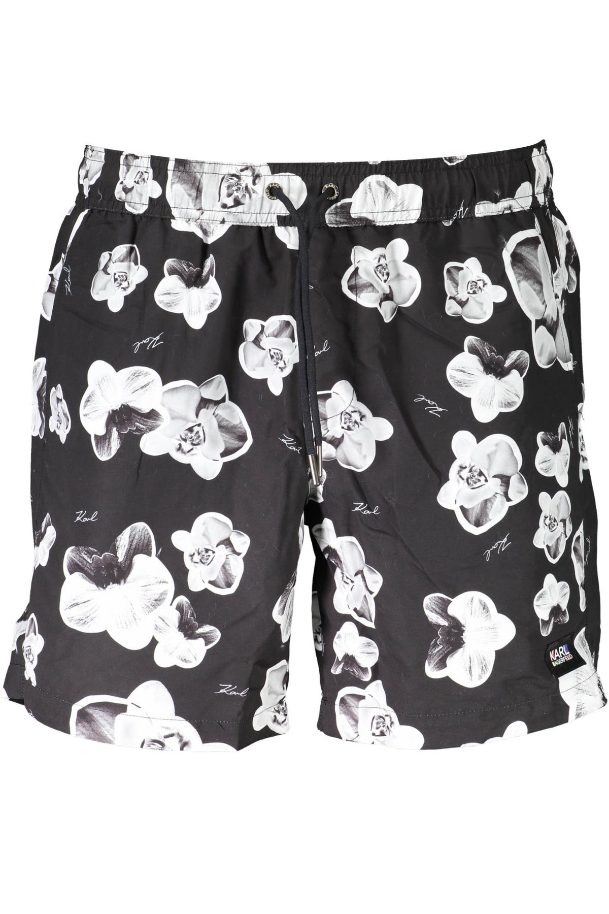 Karl Lagerfeld Beachwear férfi fürdőnadrág, fekete
