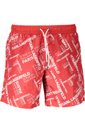 Karl Lagerfeld Beachwear férfi fürdőnadrág, piros