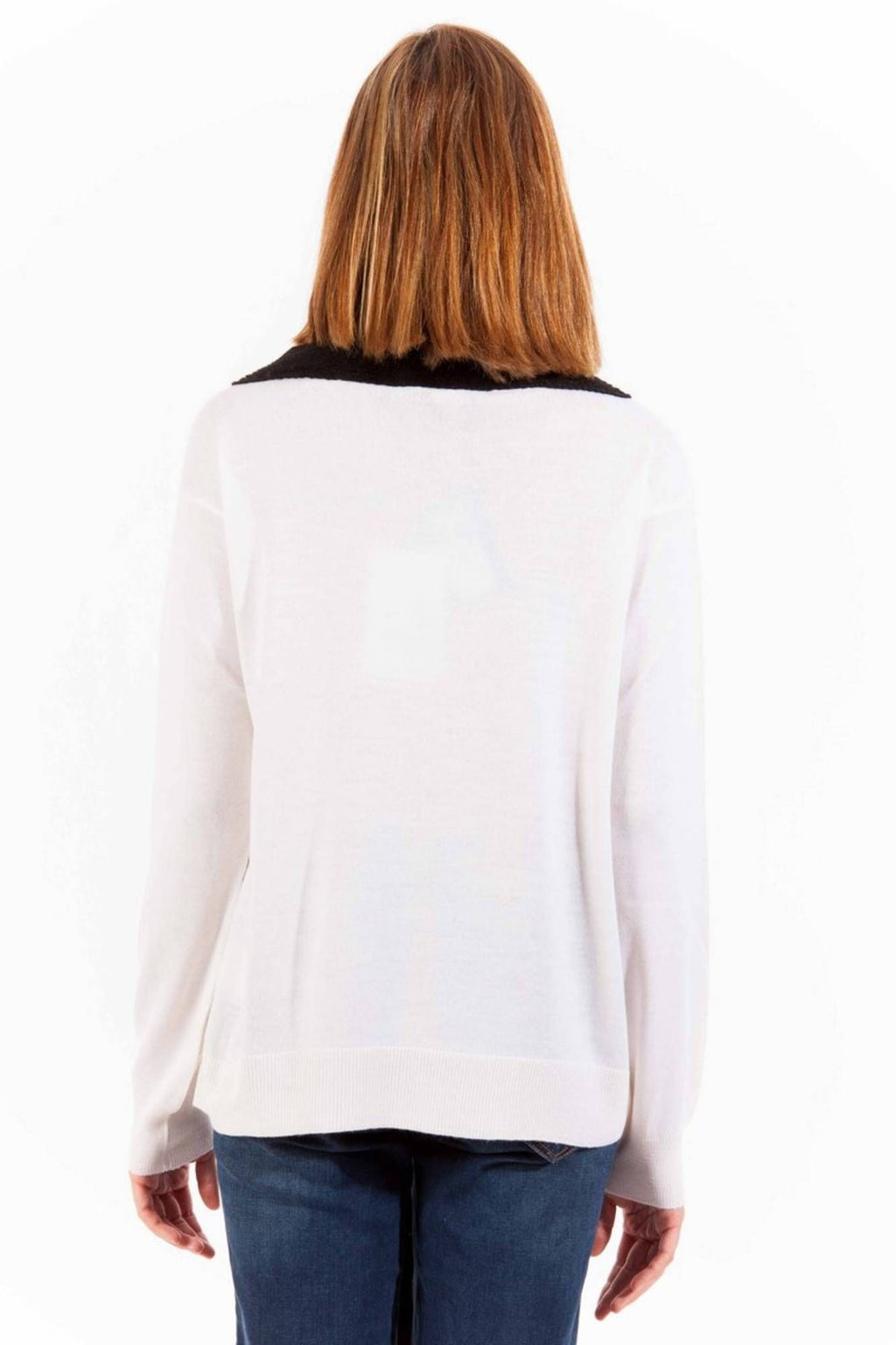 Love Moschino női kötött felső, fehér