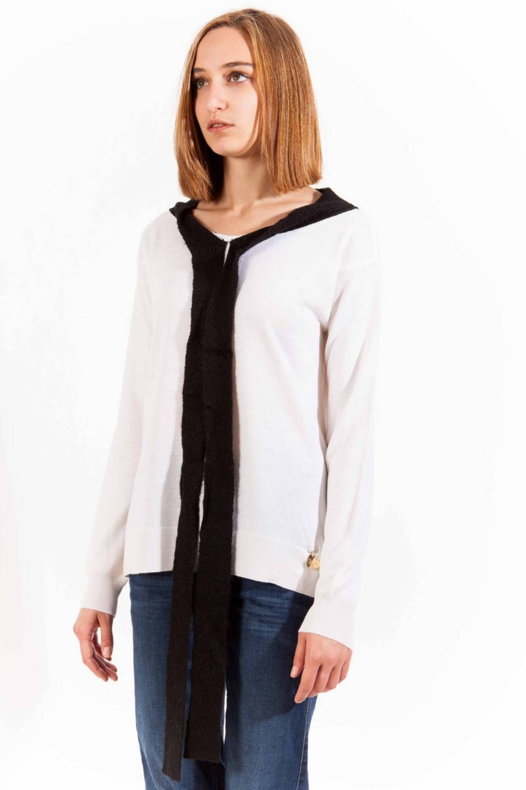 Love Moschino női kötött felső, fehér