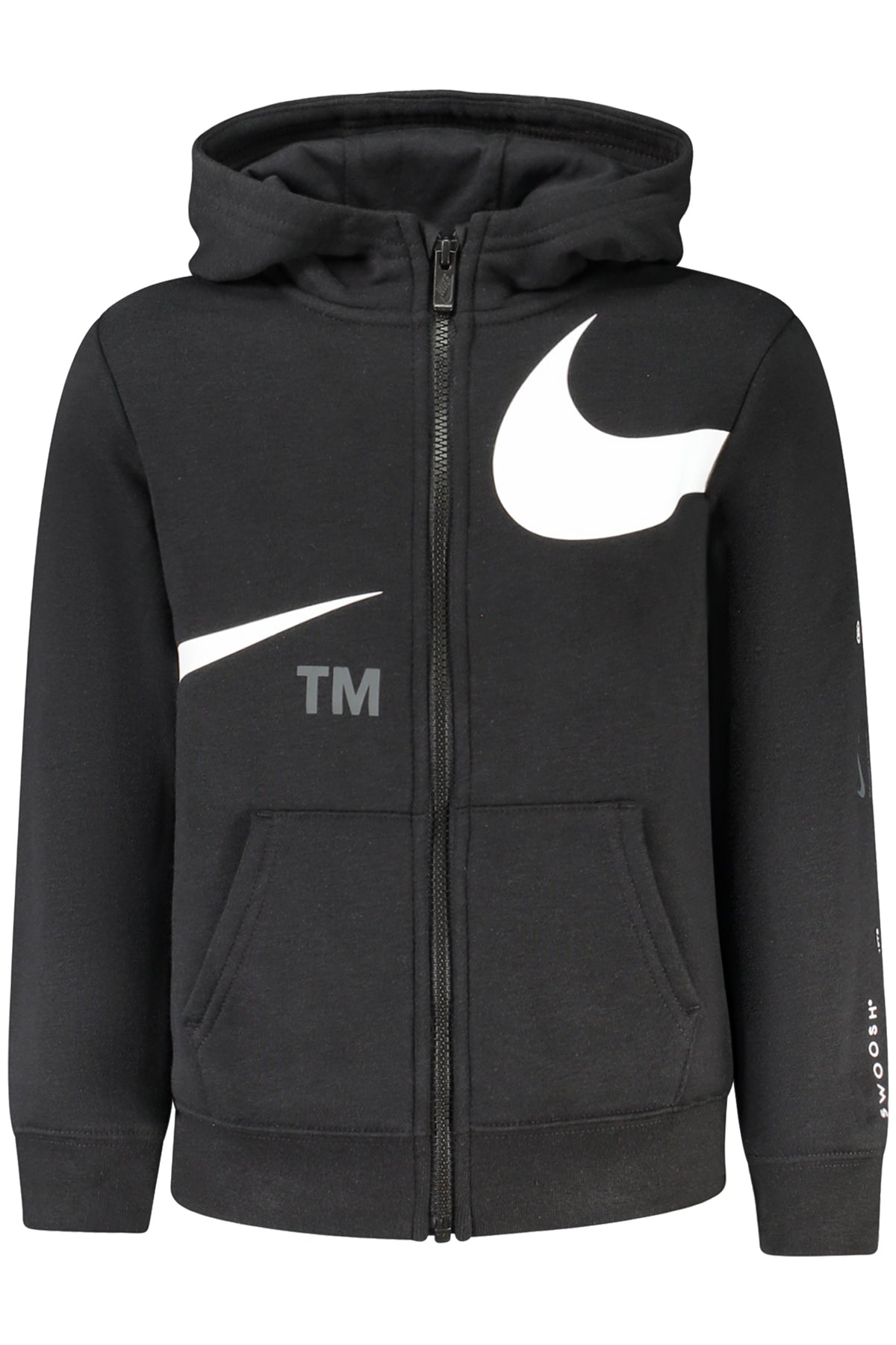 Nike gyerek fekete cipzáros pulóver