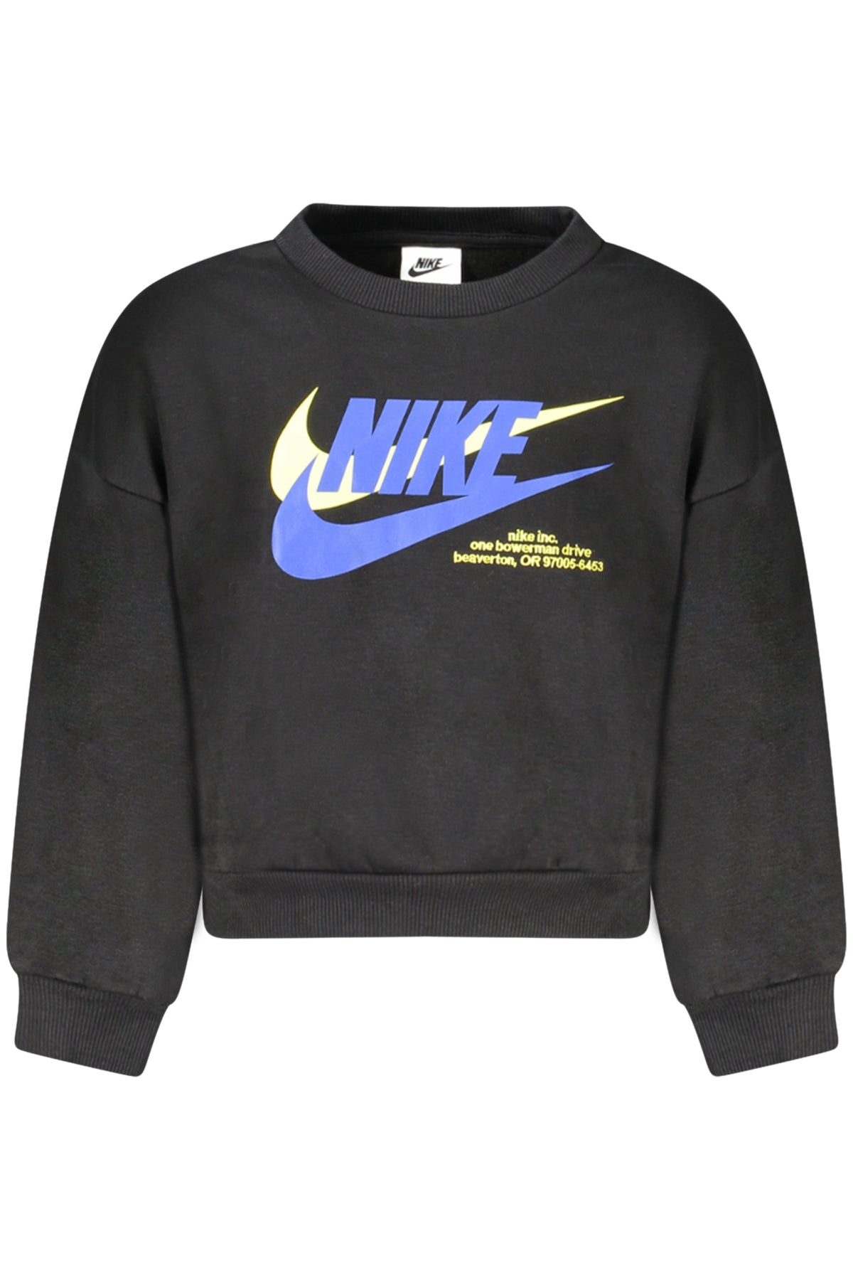 Nike gyerek fekete cipzáros pulóver