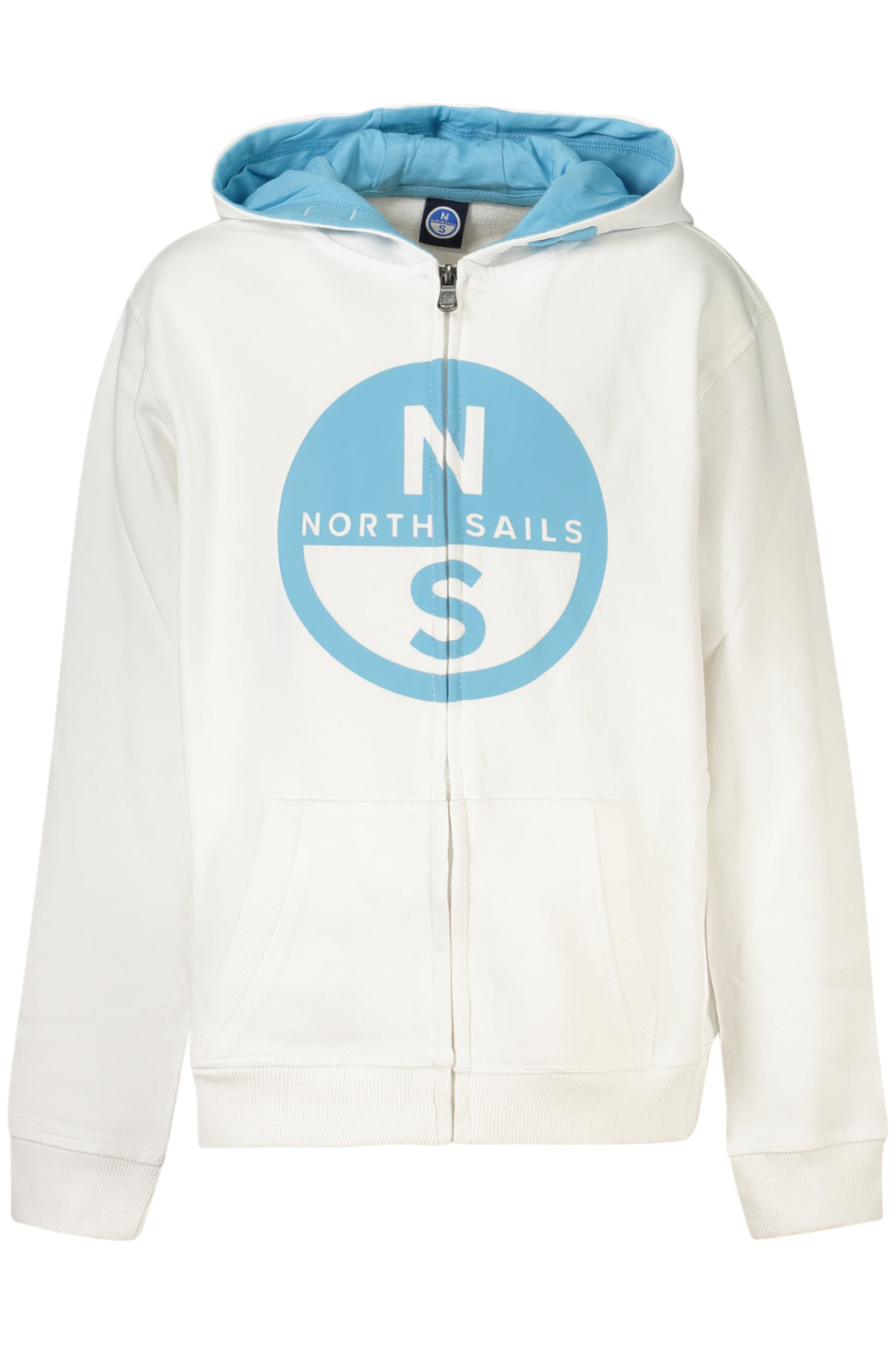 North Sails gyermek fehér cipzáros pulóver