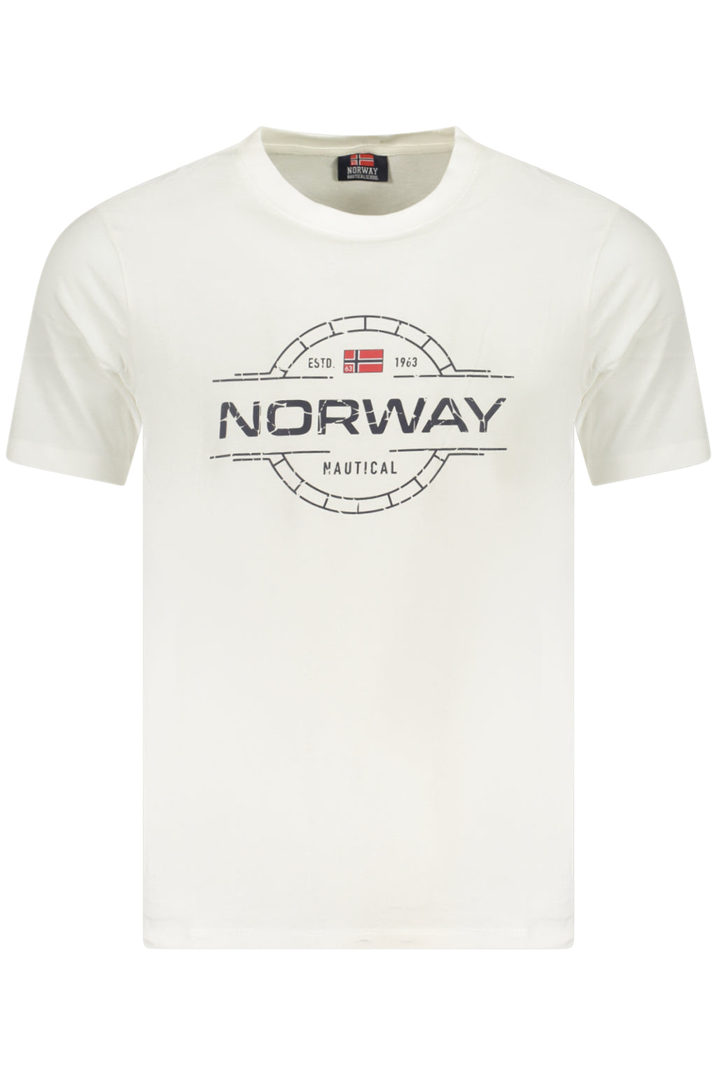 Norway 1963 férfi rövid ujjú póló, fehér