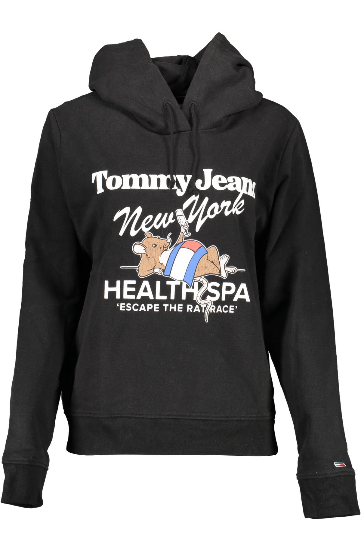 Tommy Hilfiger cipzár nélküli női fekete pulóver