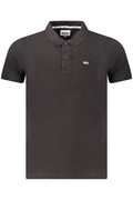 Tommy Hilfiger férfi rövid ujjú polo fekete