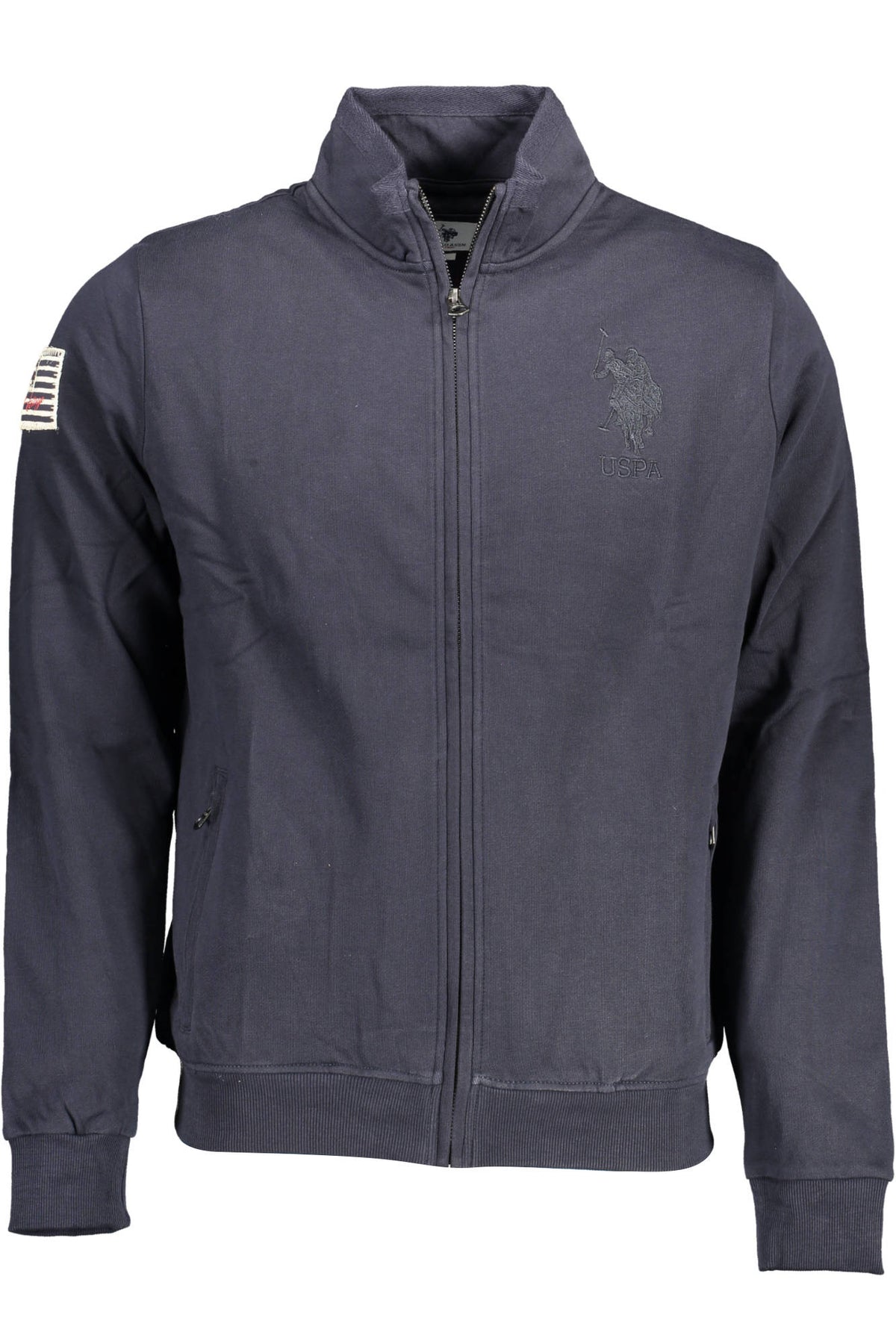 U.S. Polo Assn. férfi kék cipzáros pulóver